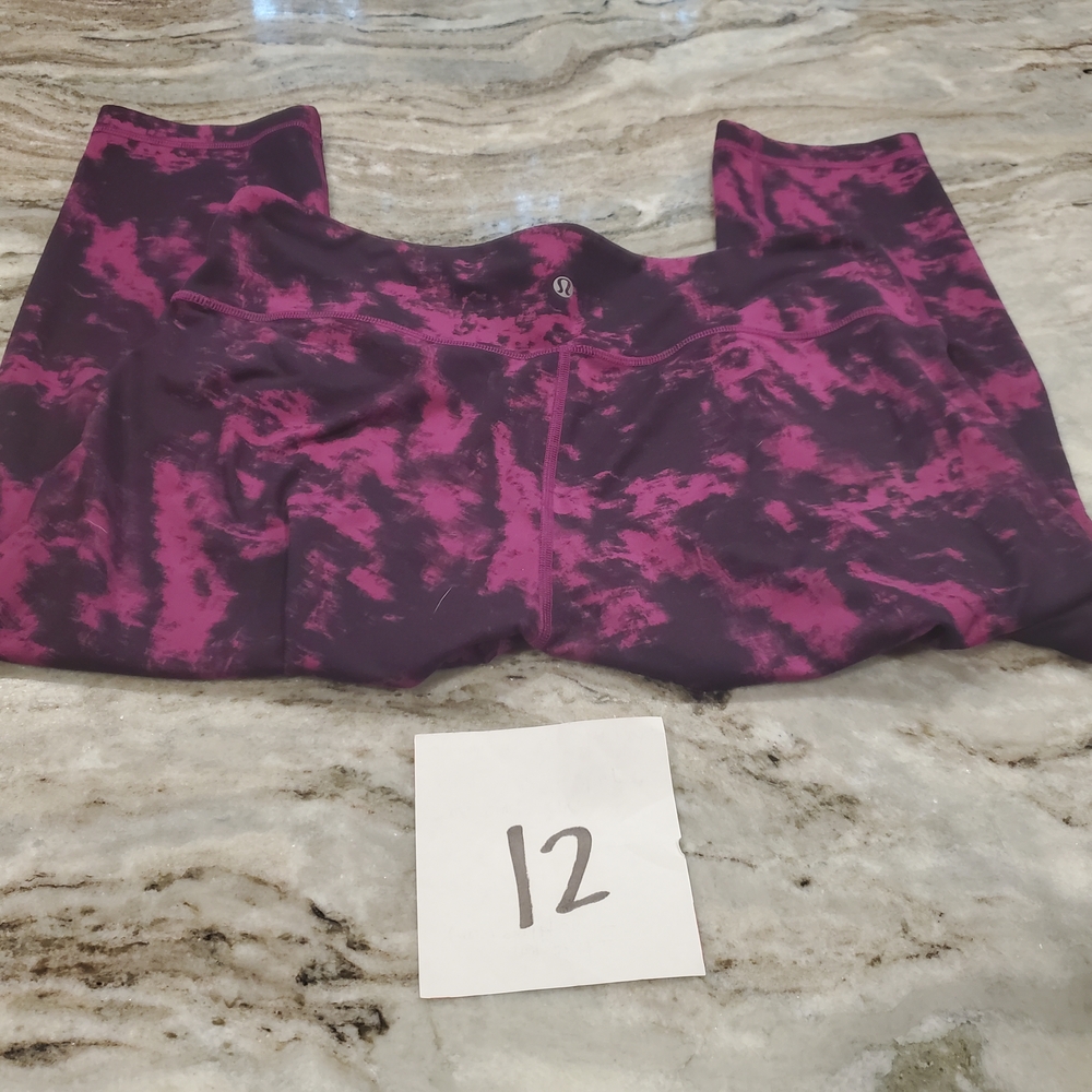 lululemon athletica Purple and Pink Leggings with Stretchy Fit